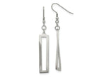 FJC Finejewelers Stainless Steel Polished Twisted Rectangle Dangle Shepherd Hook Earrings 38 x 1 mm