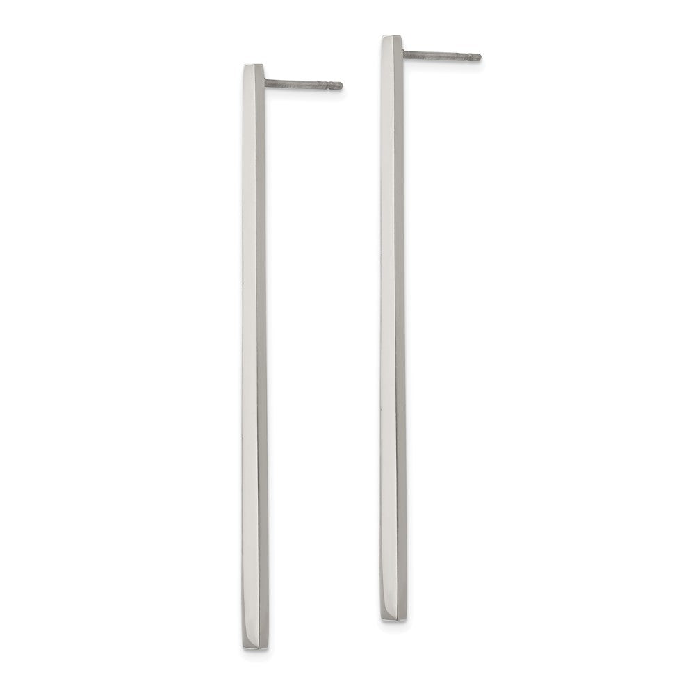 FJC Finejewelers Stainless Steel Polished Long Bar Post Dangle Earrings 60 x 3 mm