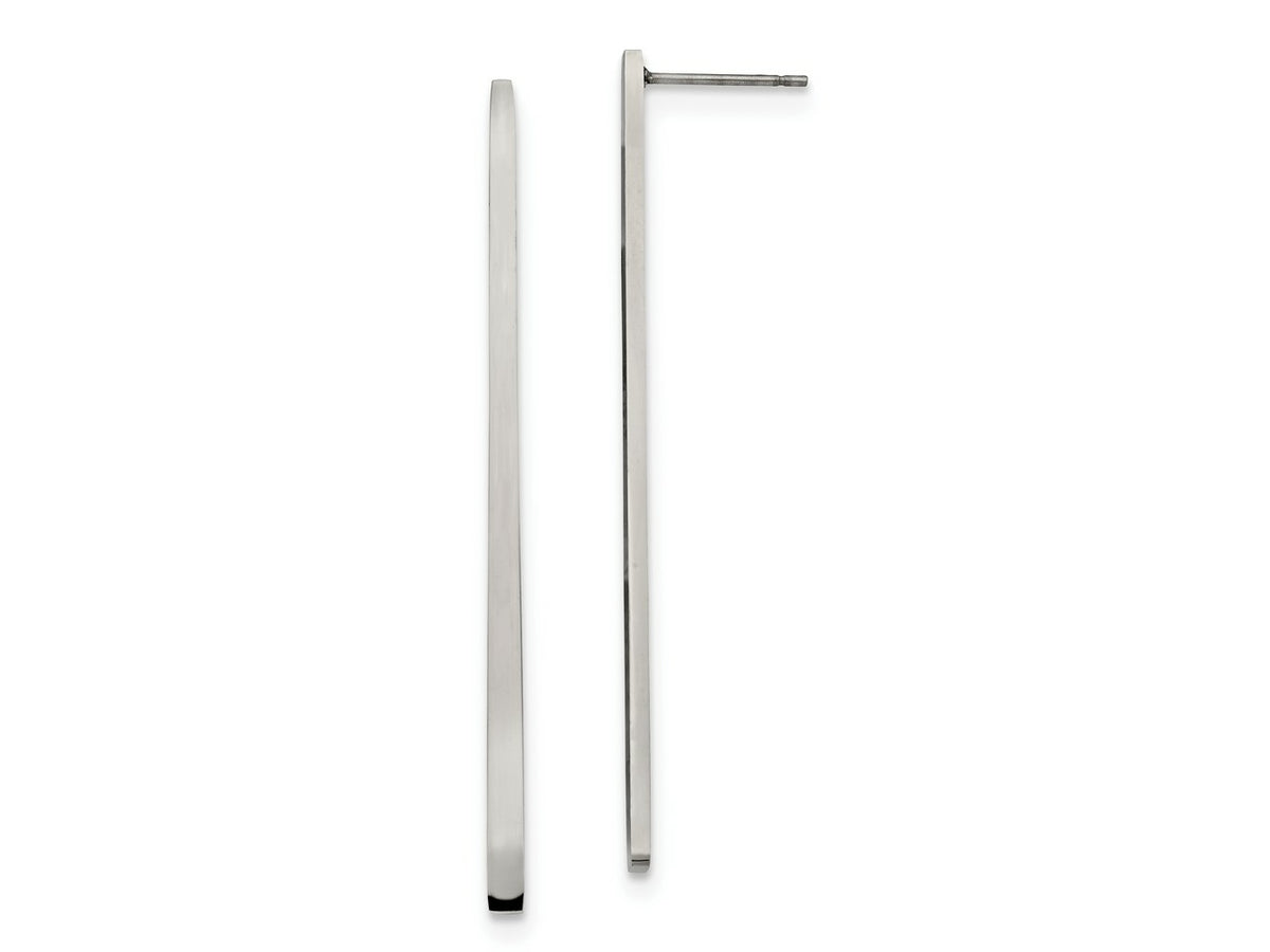 FJC Finejewelers Stainless Steel Polished Long Bar Post Dangle Earrings 60 x 3 mm