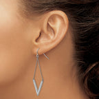 FJC Finejewelers Stainless Steel Dangle with Preciosa Crystal V-shape Shepherd Hook Earrings 20 x 1 mm