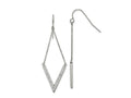 FJC Finejewelers Stainless Steel Dangle with Preciosa Crystal V-shape Shepherd Hook Earrings 20 x 1 mm