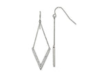 FJC Finejewelers Stainless Steel Dangle with Preciosa Crystal V-shape Shepherd Hook Earrings 20 x 1 mm