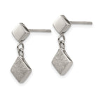 FJC Finejewelers Stainless Steel Polished Laser-cut Post Dangle Earrings 18 x 9 mm