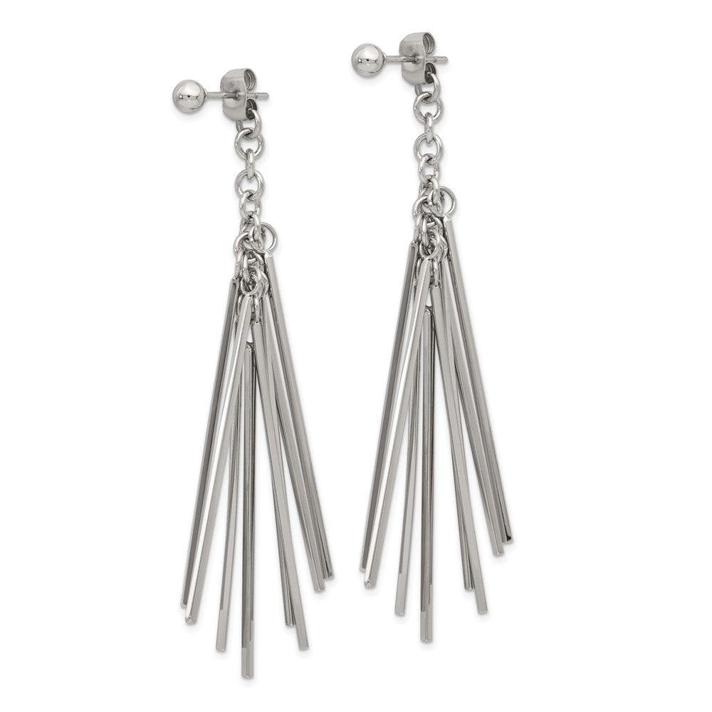 FJC Finejewelers Stainless Steel Polished Multi Bar Front and Back Post Dangle Earrings 72 x 9 mm