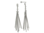 FJC Finejewelers Stainless Steel Polished Multi Bar Front and Back Post Dangle Earrings 72 x 9 mm