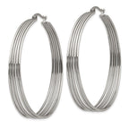 FJC Finejewelers Stainless Steel Polished Wire Hoop Earrings 55 x 53 mm