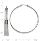 FJC Finejewelers Stainless Steel Polished Wire Hoop Earrings 55 x 53 mm