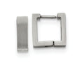 FJC Finejewelers Stainless Steel Brushed Square Hoop Earrings 11 x 12 mm