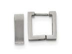 FJC Finejewelers Stainless Steel Brushed Square Hoop Earrings 11 x 12 mm