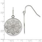 FJC Finejewelers Stainless Steel Dangle Polished Cut-out Flower Shepherd Hook Earrings 28 x 25 mm