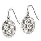 FJC Finejewelers Stainless Steel Polished Flower Cut-out Dangle Shepherd Hook Earrings 1 mm