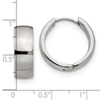 FJC Finejewelers Stainless Steel Polished 6mm Hinged Hoop Earrings 19 mm x 20 mm
