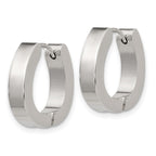 FJC Finejewelers Stainless Steel Polished 4mm Hinged Hoop Earrings 15 mm x 14 mm