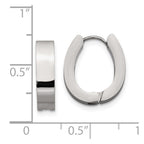 FJC Finejewelers Stainless Steel Polished 4mm Hinged Hoop Earrings 15 mm x 14 mm