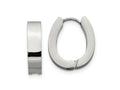 FJC Finejewelers Stainless Steel Polished 4mm Hinged Hoop Earrings 15 mm x 14 mm