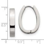 FJC Finejewelers Stainless Steel Polished 4mm Hinged Hoop Earrings 22 mm x 26 mm