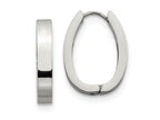 FJC Finejewelers Stainless Steel Polished 4mm Hinged Hoop Earrings 22 mm x 26 mm