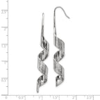 FJC Finejewelers Stainless Steel Dangle Polished and Textured Swirl Shepherd Hook Earrings 7 mm