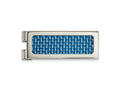 FJC Finejewelers Stainless Steel Polished with Blue Carbon Fiber Inlay Money Clip 54 x 20 mm
