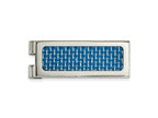 FJC Finejewelers Stainless Steel Polished with Blue Carbon Fiber Inlay Money Clip 54 x 20 mm