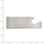 FJC Finejewelers Stainless Steel Brushed Bottle Opener Money Clip 65 x 20 mm