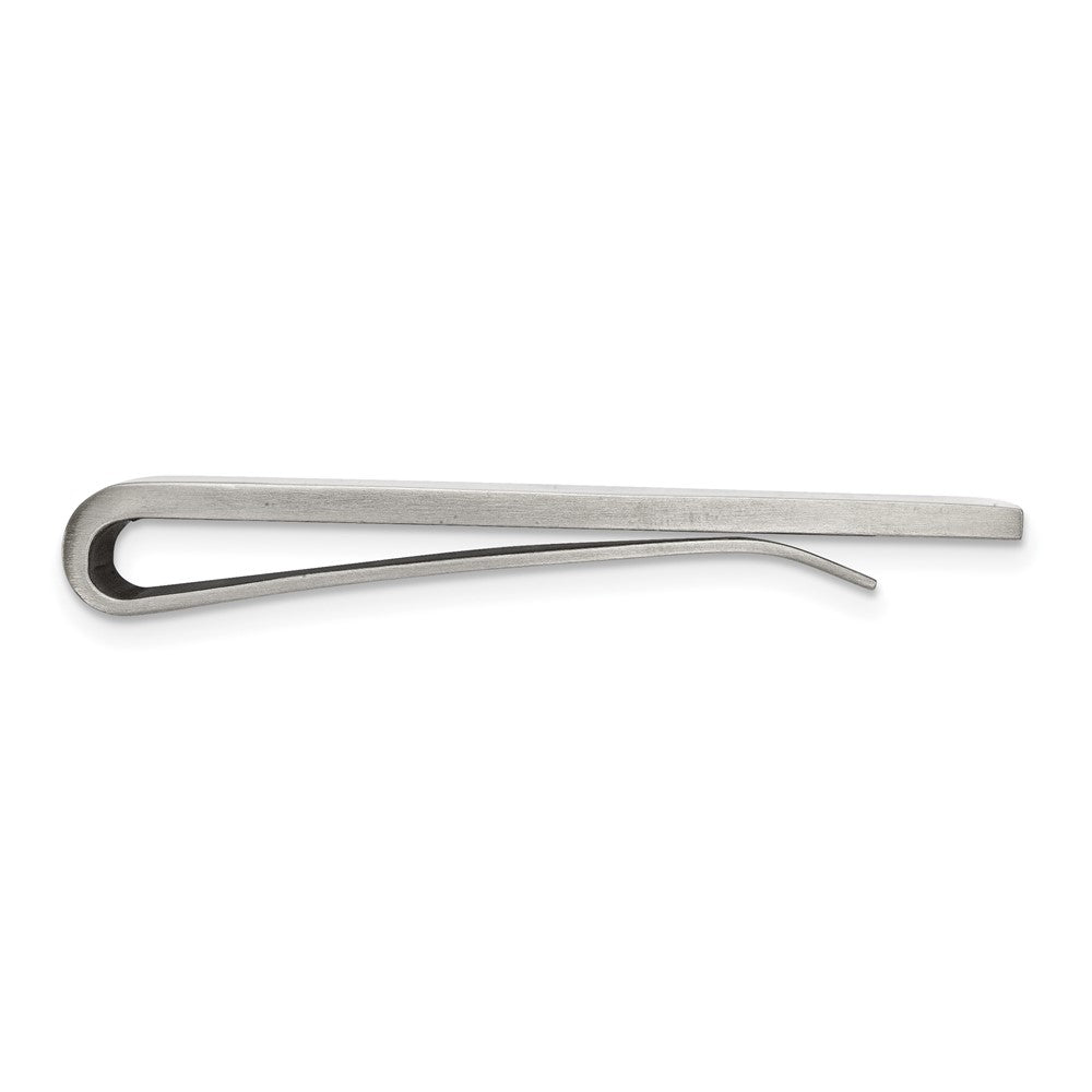FJC Finejewelers Stainless Steel Sterling Brushed with Silver Inlay CZ Money Clip 63 x 25 mm
