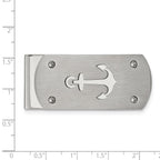 FJC Finejewelers Stainless Steel Brushed and Polished Anchor Money Clip 51 x 22 mm