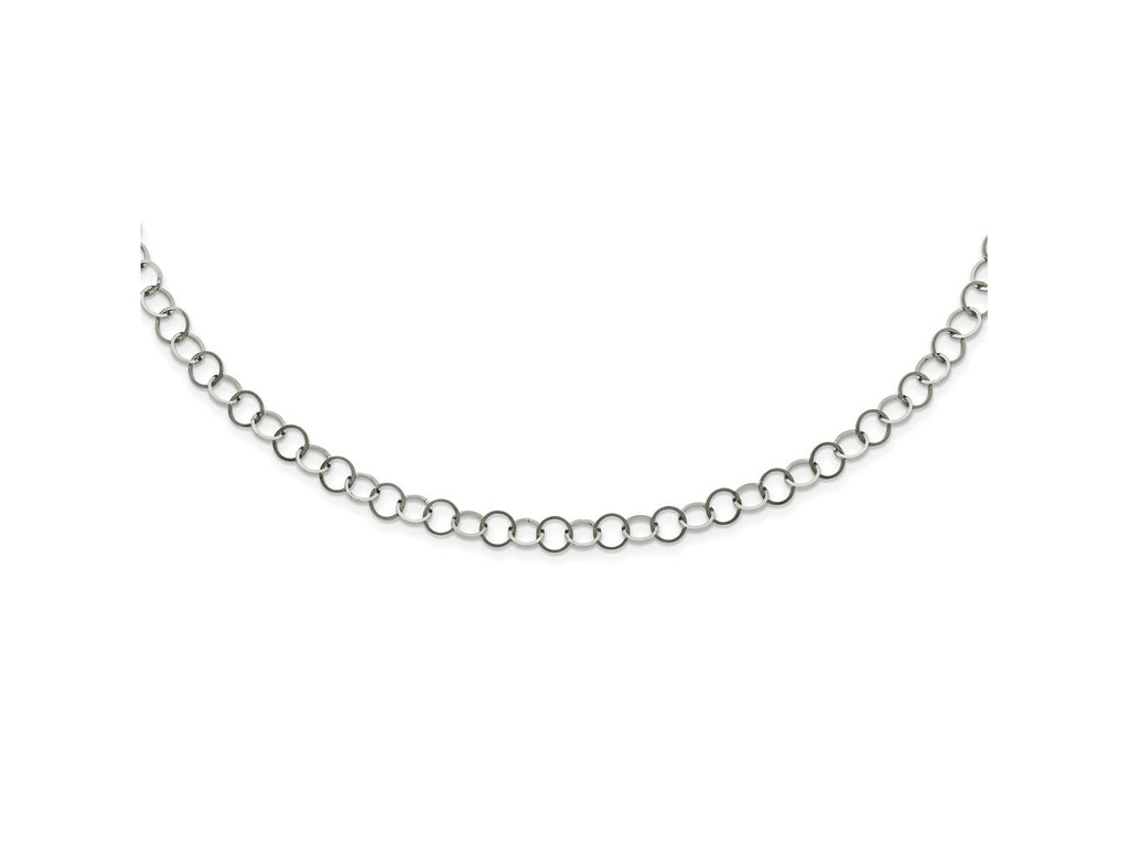 FJC Finejewelers Stainless Steel Other Chain Polished Circle Link 22in Necklace 22 Inches x 6 mm