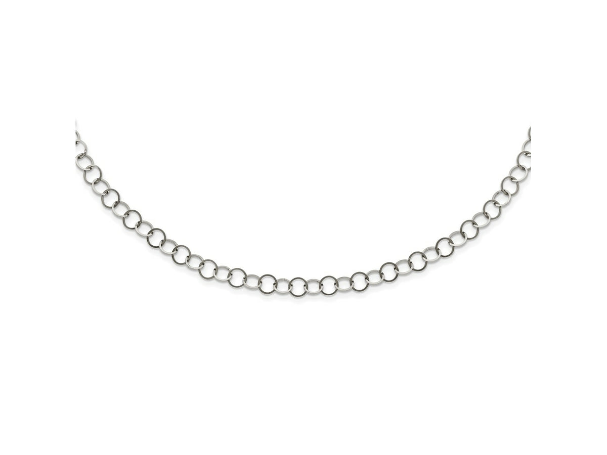 FJC Finejewelers Stainless Steel Other Chain Polished Circle Link 22in Necklace 22 Inches x 6 mm