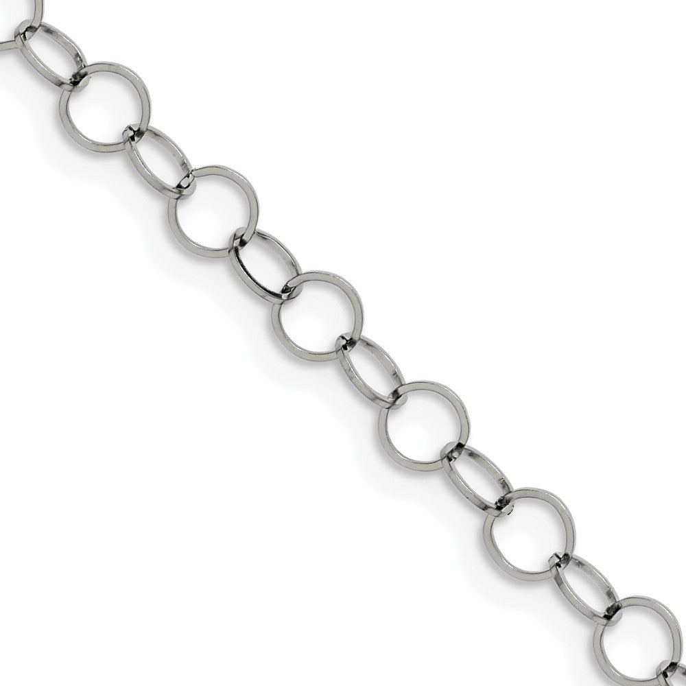 FJC Finejewelers Stainless Steel Other Chain Polished Circle Link 24in Necklace 24 Inches x 6 mm