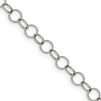FJC Finejewelers Stainless Steel Other Chain Polished Circle Link 24in Necklace 24 Inches x 6 mm