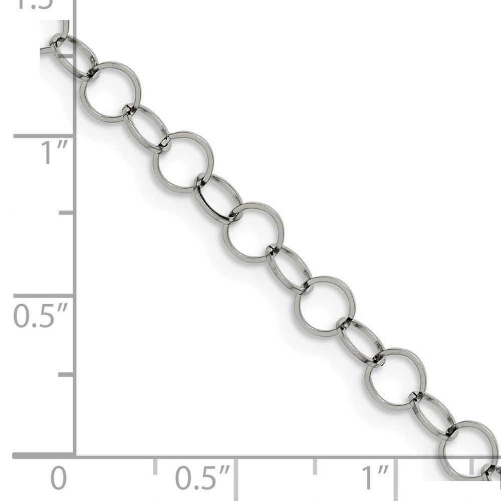 FJC Finejewelers Stainless Steel Other Chain Polished Circle Link 30in Necklace 30 Inches x 6 mm