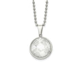 FJC Finejewelers Stainless Steel Polished with Acrylic Soccer Ball 22in Necklace 22 Inches x 22.81 mm