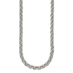 FJC Finejewelers Stainless Steel Rolo Polished and Textured Link 24in Necklace 24 Inches x 7 mm