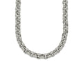 FJC Finejewelers Stainless Steel Rolo Polished and Textured Link 24in Necklace 24 Inches x 7 mm