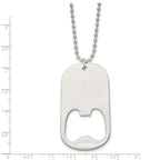 FJC Finejewelers Stainless Steel Dog Tag Brushed Functional Bottle Opener 22in Necklace 22 Inches x 30.44 mm