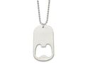 FJC Finejewelers Stainless Steel Dog Tag Brushed Functional Bottle Opener 22in Necklace 22 Inches x 30.44 mm