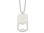 FJC Finejewelers Stainless Steel Dog Tag Brushed Functional Bottle Opener 22in Necklace 22 Inches x 30.44 mm