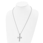 FJC Finejewelers Stainless Steel Polished Cross 24in Necklace 24 Inches x 31 mm