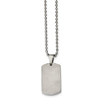 FJC Finejewelers Stainless Steel Brushed and 4mm Reversible Dog Tag 24in Necklace 24 Inches x 17.88 mm