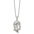 FJC Finejewelers Stainless Steel Polished Jesus Silhouette 22in Necklace 22 Inches x 25.28 mm