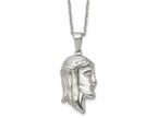 FJC Finejewelers Stainless Steel Polished Jesus Silhouette 22in Necklace 22 Inches x 25.28 mm
