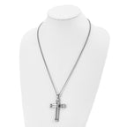 FJC Finejewelers Stainless Steel Polished Cross 24in Necklace 24 Inches x 41 mm