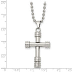 FJC Finejewelers Stainless Steel Polished Cross 22in Necklace 22 Inches x 22 mm