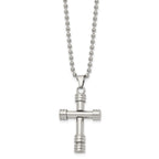 FJC Finejewelers Stainless Steel Polished Cross 22in Necklace 22 Inches x 22 mm