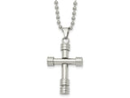FJC Finejewelers Stainless Steel Polished Cross 22in Necklace 22 Inches x 22 mm