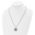 FJC Finejewelers Stainless Steel Polished and Enameled Family Tree of Life Necklace 22 Inches x 25.03 mm