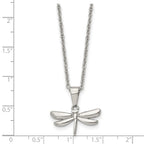 FJC Finejewelers Stainless Steel Cable Polished Dragonfly 22in Necklace 22 Inches x 22.25 mm
