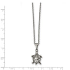 FJC Finejewelers Stainless Steel Cable Polished Turtle 22in Necklace 22 Inches x 14.2 mm