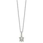 FJC Finejewelers Stainless Steel Cable Polished Turtle 22in Necklace 22 Inches x 14.2 mm